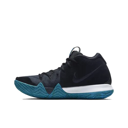 Nike Kyrie 4 Obsidian Черный Ирвинг Нон-Слип Легкий MID Топ Баскетбольные кроссовки для игры Мужской Черный Синий