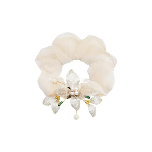 ROYALSASA Шелковый шифон Резинка для волос Женская