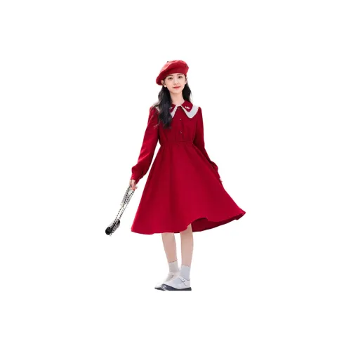 YINFOU Red Kids Dresses YINFOU Красные Детские Платья