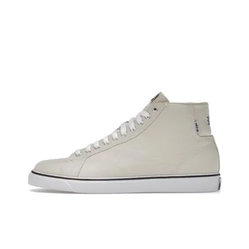 Nike Blazer Slip-resistant Shock Absorbers High Top Скейтборд Кроссовки Unisex White