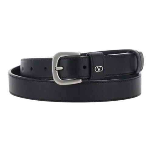 Valentino Телячья кожа Кожаные ремни Мужской Черный Ширина ремня 2,5 см