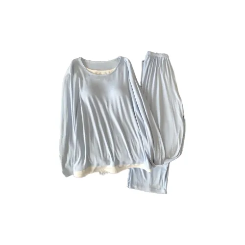 Mu Qingqing Синий [С подушками] Женские Пижамные Комплекты