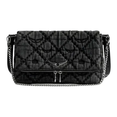 Zadig Voltaire Rocky Переплетенная Сумка с Одной Ручкой Женская Черная