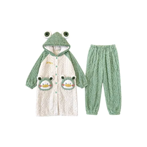 O'MESIK Зеленый Женский Пижамный Комплект