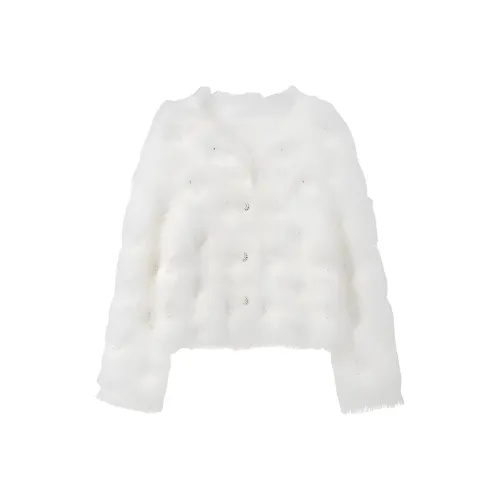 BVODE Белый Женские Бархатные Куртки