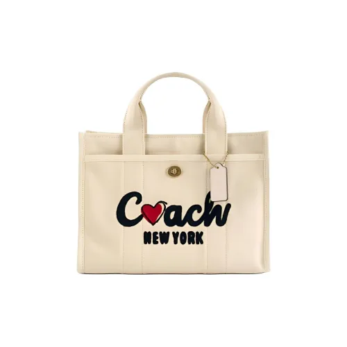 COACH Cargo Ткань Сумка Большая Женская Молочно-белая