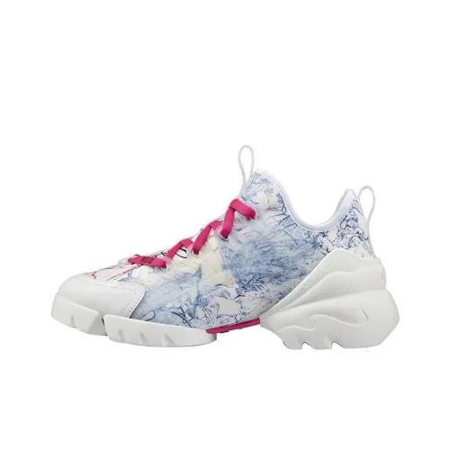 DIOR D Connect Low Топ Повседневная обувь Женская Белая Синяя