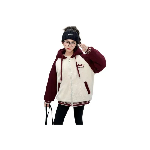 Smileyworld Красный с флисовой подкладкой пальто школьный возраст топы