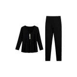 Чёрный комплект (топ и штаны)