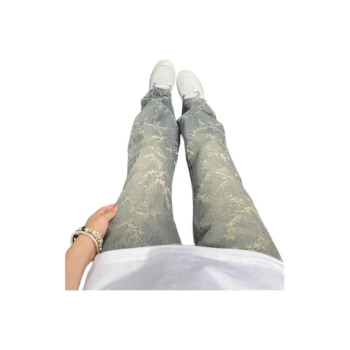 GMTK Светлый Винтажный Синий Полу-Эластичный Пояс Мужские Джинсы