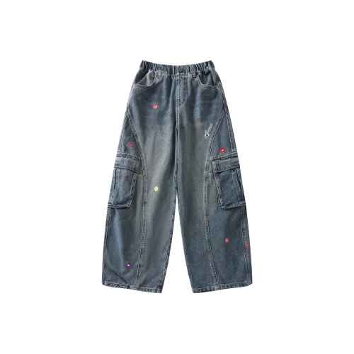 Meter Джинсы Осенние и Зимние Новогодний Подарок для Девочек Брюки карго