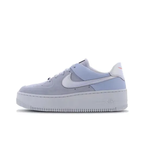 Nike Air Force 1 Амортизация Низкие Кроссовки для Скейтбординга Женские Серые Синие