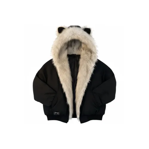 Qnxeey Черный Желтый Унисекс Пуховики