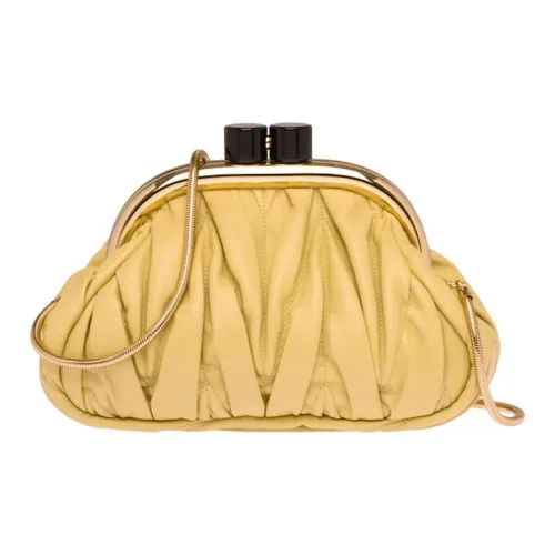 MIU MIU Мягкая сумка из кожи овцы плечо женская ванильная