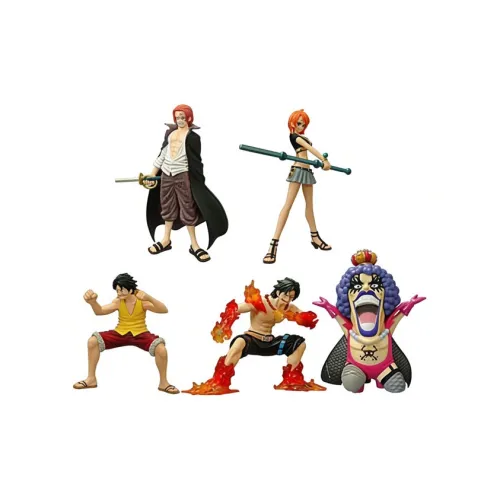 Bandai DG Луффи Портгас Д. Эйс Human Демон Король Красный Волосы Счастливый Draw Один Капсульная игрушка Целая коробка 5 шт