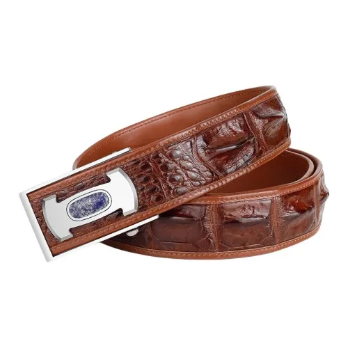 VITAS GLAJOFU Импортный Большой Кость Bay Кожа крокодила Ремни Мужской 3,8 см
