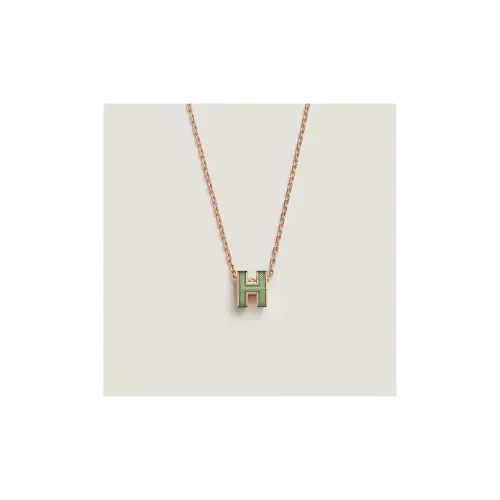 HERMES Лак Art Metal Necklaces Женские Прозрачный Cricket Зеленый