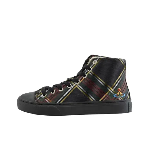 Vivienne Westwood Plimsoll High Top Canvas Shoes Women's Black