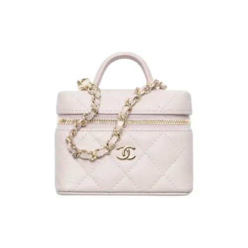 CHANEL Кожа Монета Кошелек Мини Женский Светло-Розовый