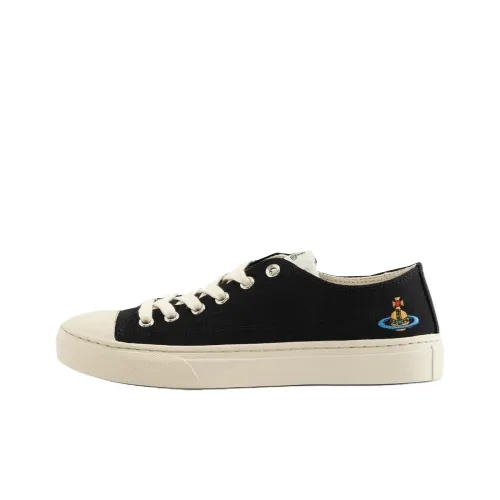 Vivienne Westwood Plimsoll Low Top Canvas Shoes Women's Black