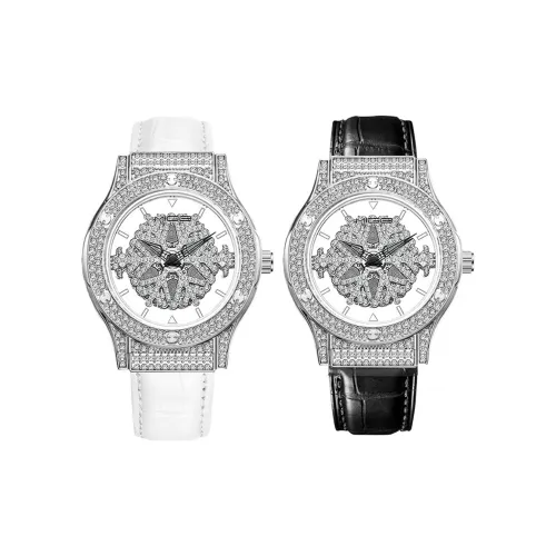 MIGE Mermaid Series Поворот Удачи Кварцевый Механизм Естественная Кожа Ремешок Часы Унисекс Серебристый Циферблат