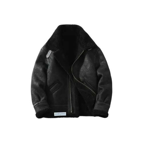ACUOD BY CHANU Черный Однотонный Тяжелый Версия Унисекс Куртки