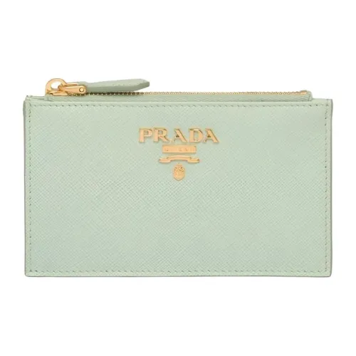 PRADA Saffiano кожаный держатель для карт стандартный женский аквамарин
