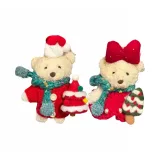 Экрю Медведь — Рождество Фрукт Дерево + Рождественский Красный Дерево