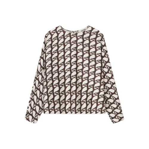 AERON Шоколадные с принтом Женские футболки T