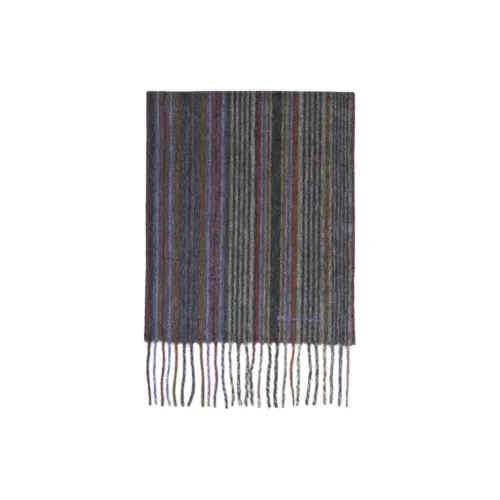 Paul Smith Шарфы из овечьей шерсти вязаные мужские серые