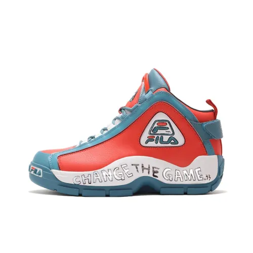 TM Краска x Atmos x FILA Grant Hill 2 Устойчивый к истиранию MID Топ Винтажные баскетбольные кроссовки Мужской