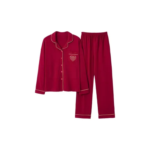 Lanza [1 Комплект одежды] Красный женский пижамный комплект