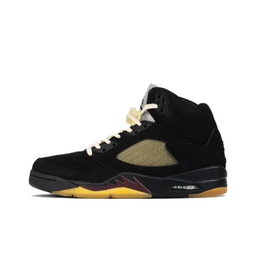 A MA MANIÉRE X JORDAN Air Jordan 5 'Dusk' Высокие Топы Винтажные Баскетбольные Кроссовки Унисекс Черные