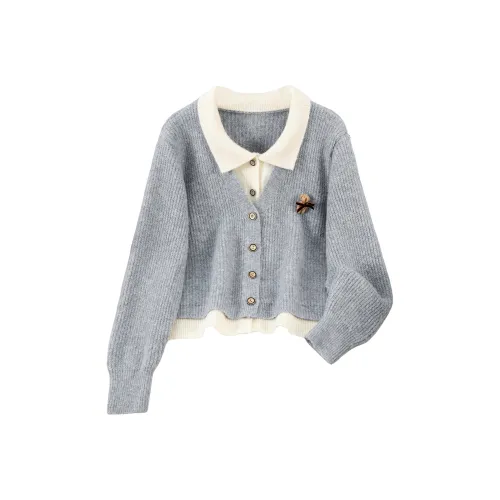 SIBAISHE Светло-серый Женский Свитер