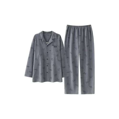 FENTENGCARE Серый Мужской Пижамный Комплект