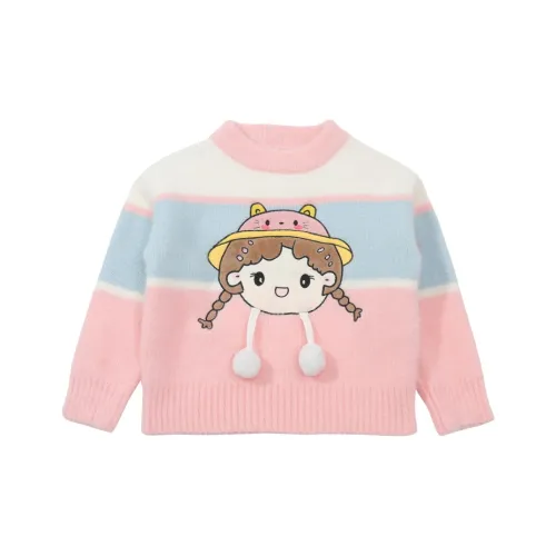 RHOBESAM Бобовый Норковый мех Свитер Розовый Детские Свитера