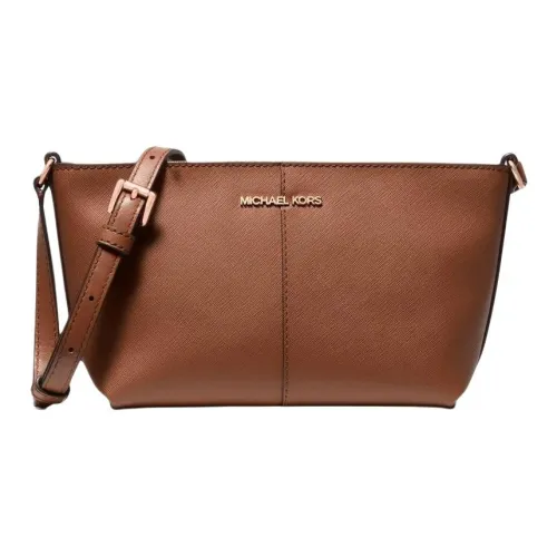 MICHAEL KORS Jet Set Покрытый холст Сумка через плечо Маленькая Женская Коричневая