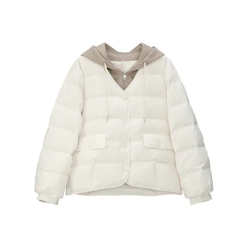 Fstudio Экрю Женские Пуховики