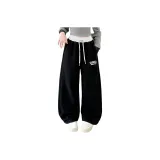 Черные штаны для тренировок с вышивкой