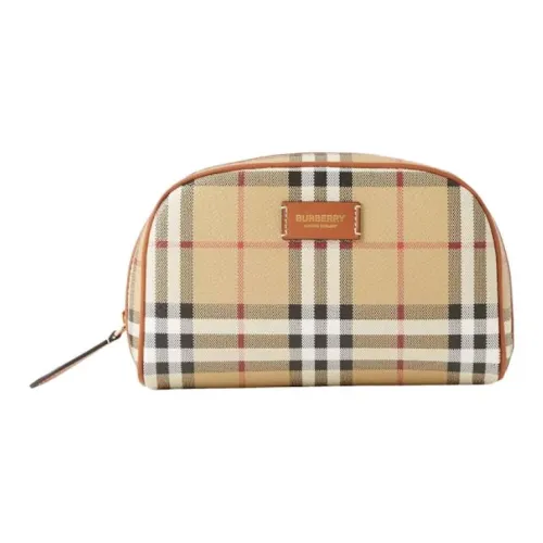 Burberry Кожа Клатч Маленький Женский Коричневый