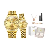 Полностью Золотой Пара Часы