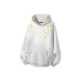 Утолщенный с флисовой подкладкой, бело-серый вереск