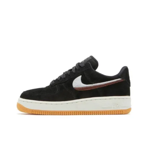 Nike Air Force 1 07 LU Противоскользящие амортизаторы Легкий Низкий Скейтбординг Кроссовки Женские Черный Белый Коричневый