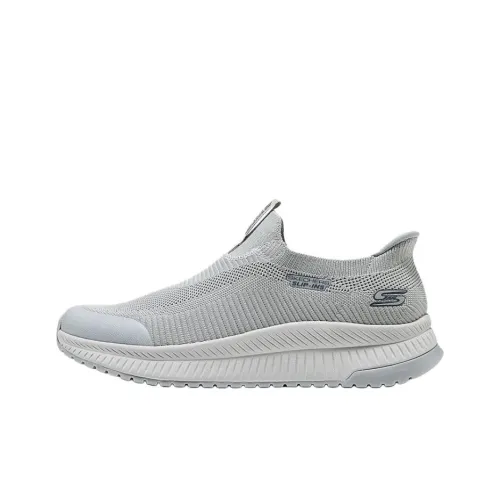 Skechers BOB'S MENS Устойчивая к истиранию низкая мужская обувь для ходьбы серого цвета