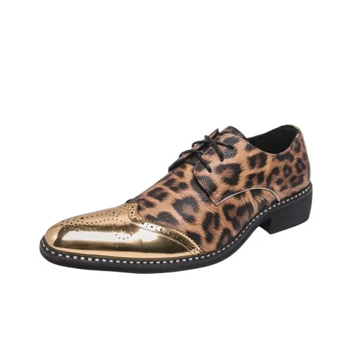 Ants Trapping Crickets Бизнес Кожаные туфли Мужской Индивидуальный Леопардовый принт