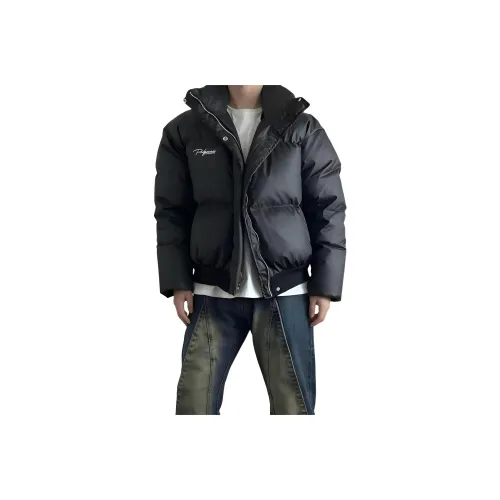 PODGORNOI Черный с съемным металлическим логотипом мужской пуховик