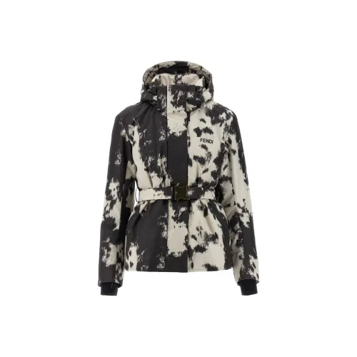 FENDI Многоцветный Женский Лыжный Пуховик