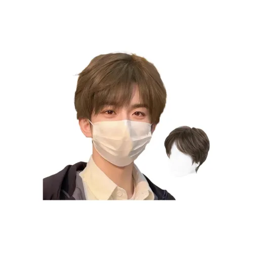 WANWANFENG Корейский стиль Handsome Микро Notch Спина Пластина Мужской Full Перука для головы