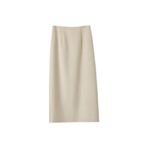 Late White Повседневный Длинный Юбка Женские