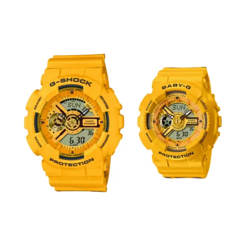 CASIO G SHOCK Collection Кварцевый механизм Смольный ремешок Часы Унисекс Желтый циферблат
